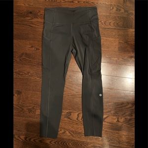 LuLu Fast and Frees high rise tight 25” in dark grey